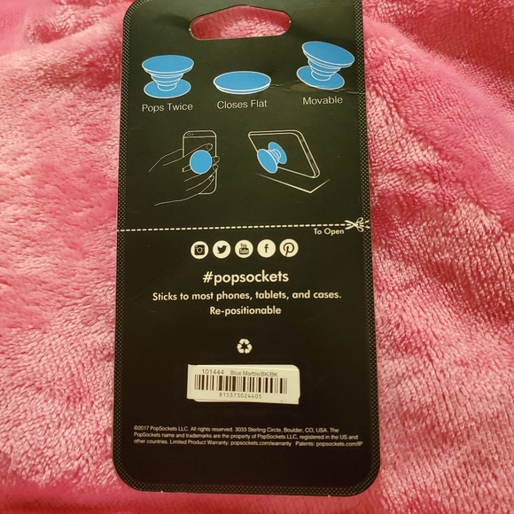 Popsocket blue marble design phone stand grip 2017 - Picture 4 of 5